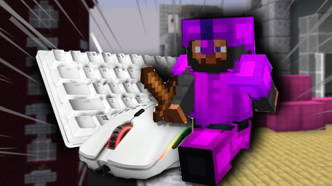 *RELAXING* Minecraft Keyboard and Mouse Sounds v9 | Solo Skywars | Gravqy