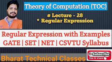 TOC Lecture - 28 | Theory of Computation | Regular Expression in TOC | Examples | Gate qu | in Hindi