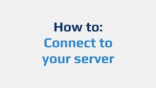 How to: Connect to your server Resimi