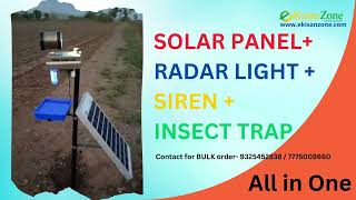 Insect Trap + Solar Radar Light + Siren + Solar Panel with battery