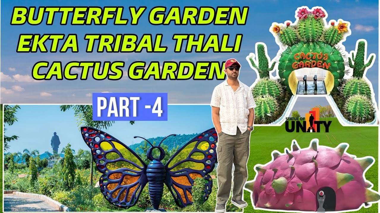 Part-4| Pune To Gujrat Nexon Road trip | Butterfly Garden | Cactus Garden | Statue Of unity