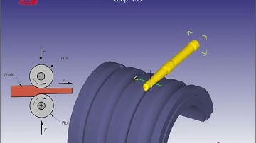 Roll forging machine simulation 3D Demo for metal rolling