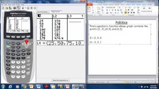 5 7 Quadratic Regression with 3 Ponts