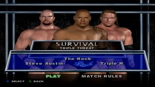 WWE SmackDown! Here Comes the Pain - Steve Austin VS The Rock VS Triple H (SURVIVAL) screenshot 5