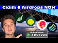 Claim 6 airdrops now  step by step guide