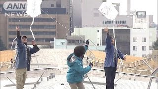 「くじらのせなか」で手作りのたこ揚げチャレンジ！(17/02/05)