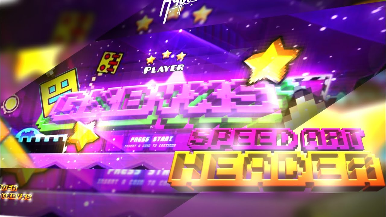Speed Art #52 | Header Gamer Geometry dash @Gxbyxs_ | Tutorial?? 🎉 ...