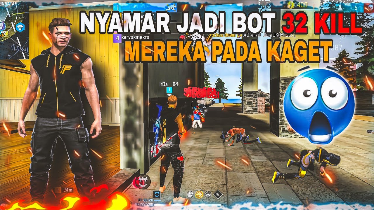 MAIN RANDOM MATCH 32 KILL PAKAI SET BOT, MEREKA SEMUA PADA KAGET LIHAT GAMEPLAY BOT JAGO