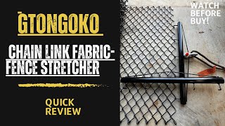 Chain link Fence stretcher/ a how to review