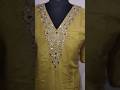 # beautiful yellow silk suit__ yellow suit pattern # nice embroidery#