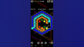 How To Solve Flow Free Hexes Courtyard Spin Level 22 9x9 Board Walk Through Solution Walkthrough