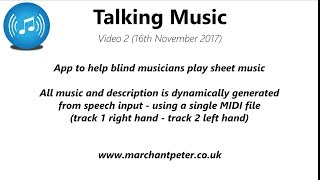 Talking Music - sheet music app for blind musicians screenshot 2