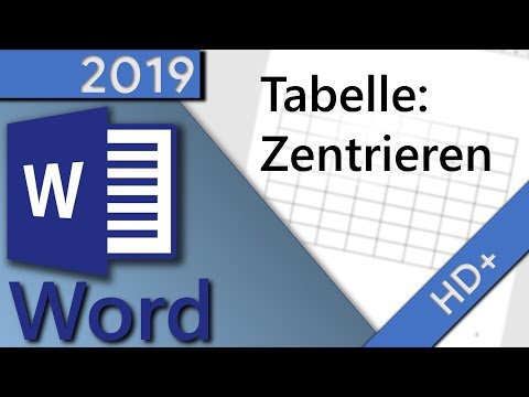 Word Tabelle zentrieren in 1 MINUTE (HD 2019)
