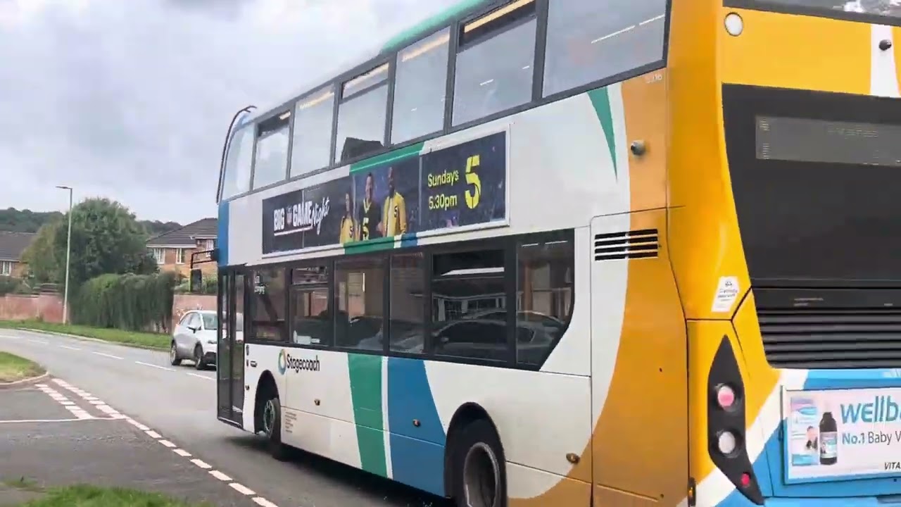 Torquays bus 15316 departing Cullompton Swailow way working the 1 to Exeter Bus Station 