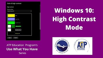 UWYH -High contrast mode - Windows