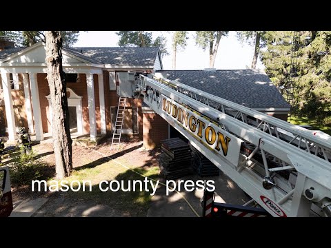 Ludington Fire Department Live Burn Training July 27 2024 - YouTube
