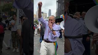 Celebrity Chuck Schumer talking about his daughter and her wife at the NYC Pride Parade 🌈🥰 Profile