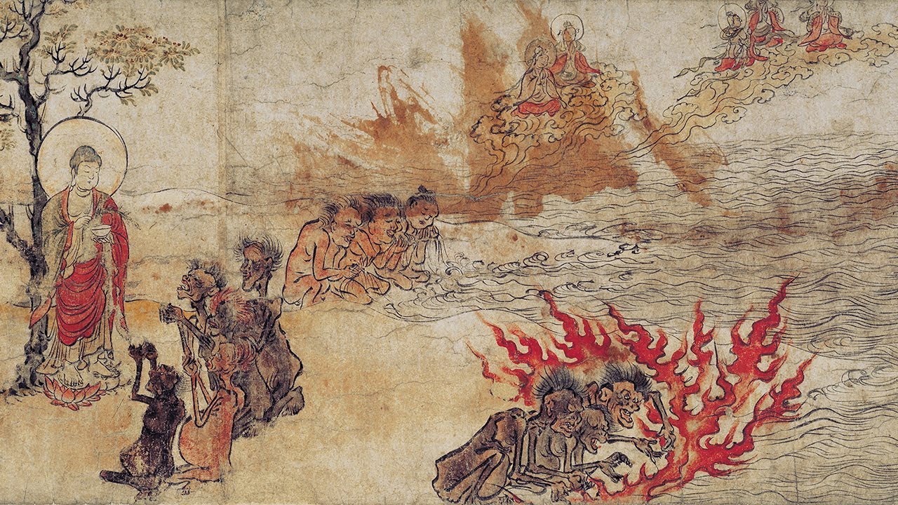 日本 平安時代 餓鬼草紙（京博本）- 圖繪六道輪迴中的餓鬼世界