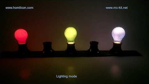 Music to Light - HomLiCon LCH3HV Incandescent lamps - Color Organ Sound Activated 3 Ch 120/230VAC