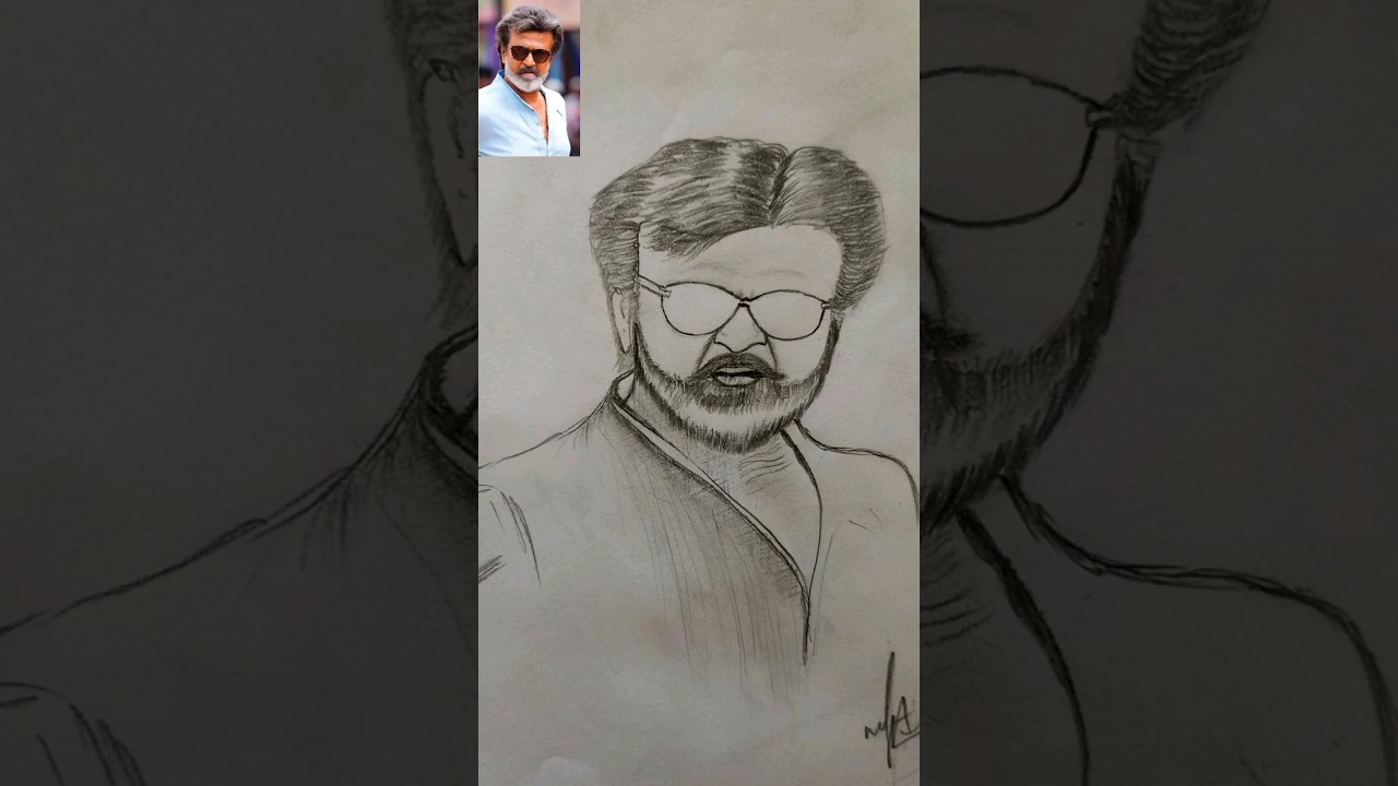 how to draw rajini in jailer | rajini sir drawing 