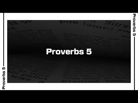 Proverbs 5 Bible Reading | NIV