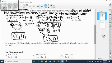 3.1 day 3 solving systems of equations by elimination video