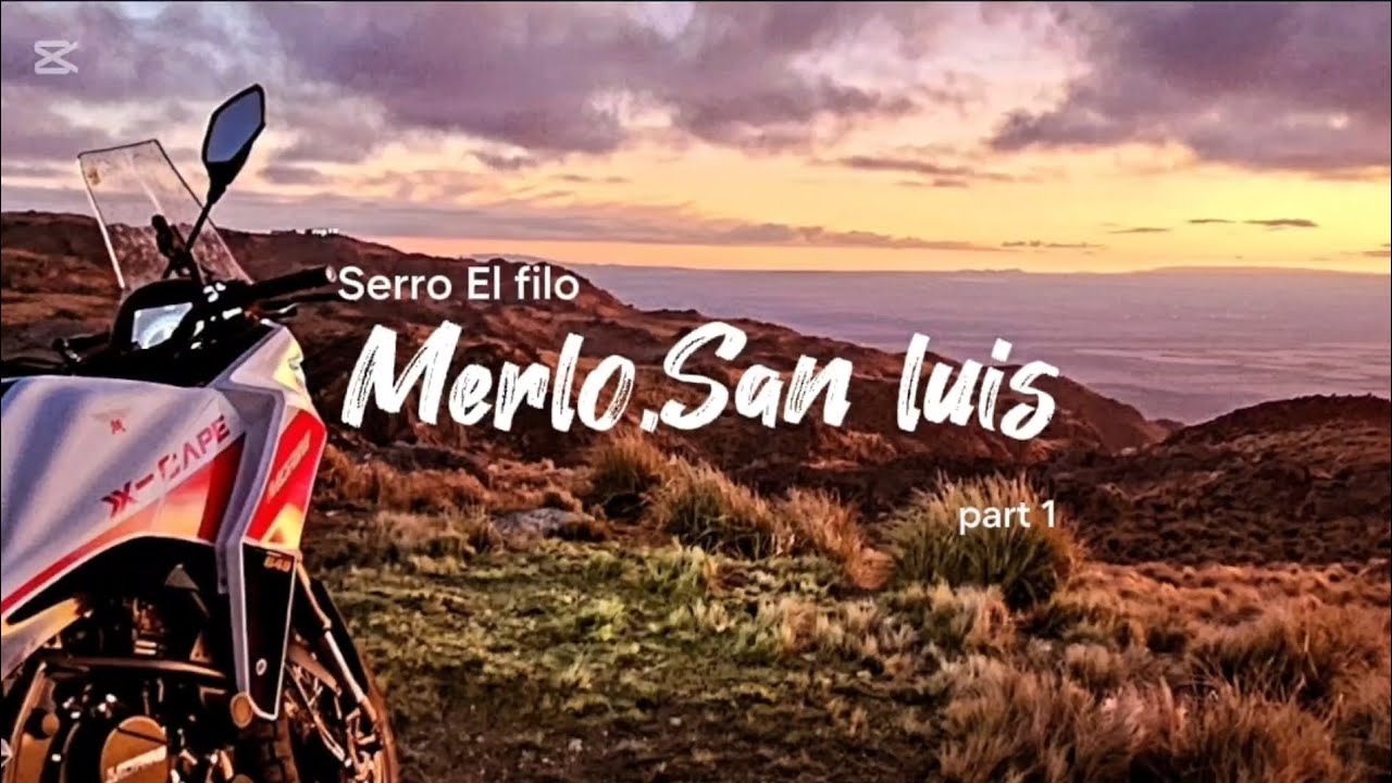 Serro el filo, Merlo, San Luis en Moto Morini x-cape 649cc. on board ...