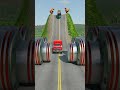 School Bus &amp; Ambulance Van vs Hydraulic Crush - BeamNG.Drive