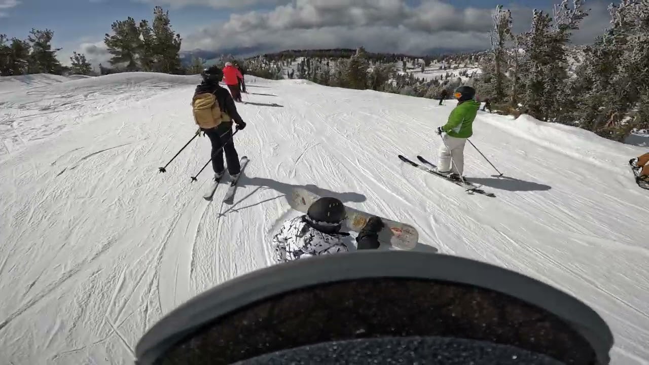 Heavenly Ski Resort - 3.28.25 - MM following speedy Jas on 49er