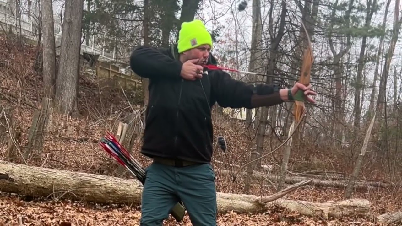 Shooting a couple targets on a very cold day! 