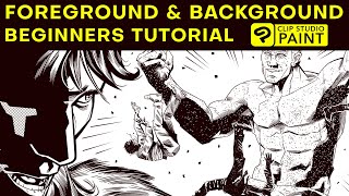 Clip Studio Paint Beginners Tutorial: Inking Foreground and Background