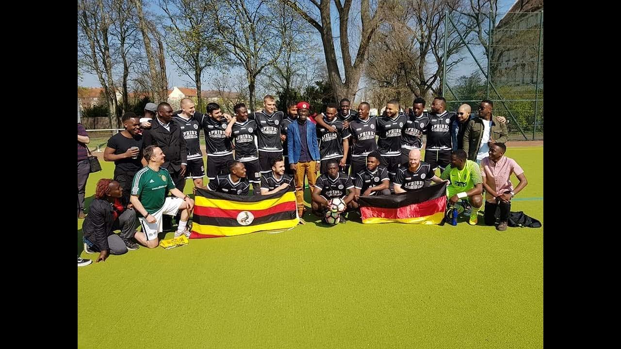 BOBI WINE in Berlin Germany presiding over an AfroGermany football match YouTube
