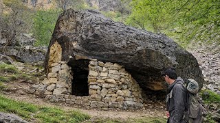 🔥 “I Split a Rock with Fire and Built a Shelter! (No Tools) 😳🔥”