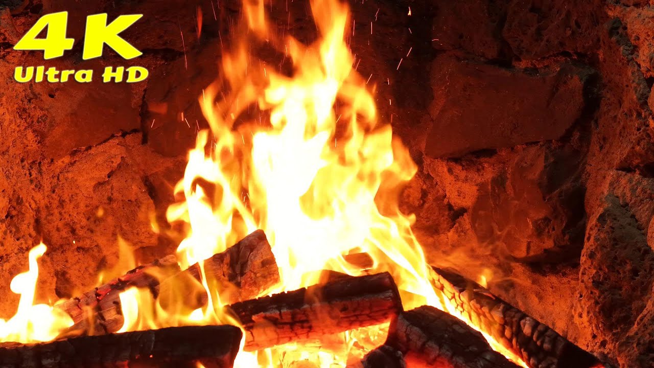 🔥 Snow storm sleep sounds fireplace. , outdoor fireplace ambience. Cozy winter ambience for sleep