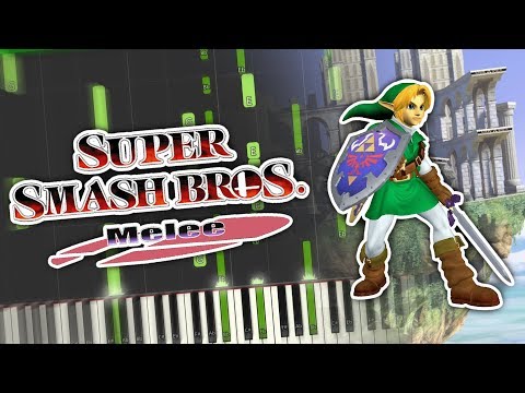 Super Smash Bros. Melee - Temple Theme Piano Tutorial Synthesia