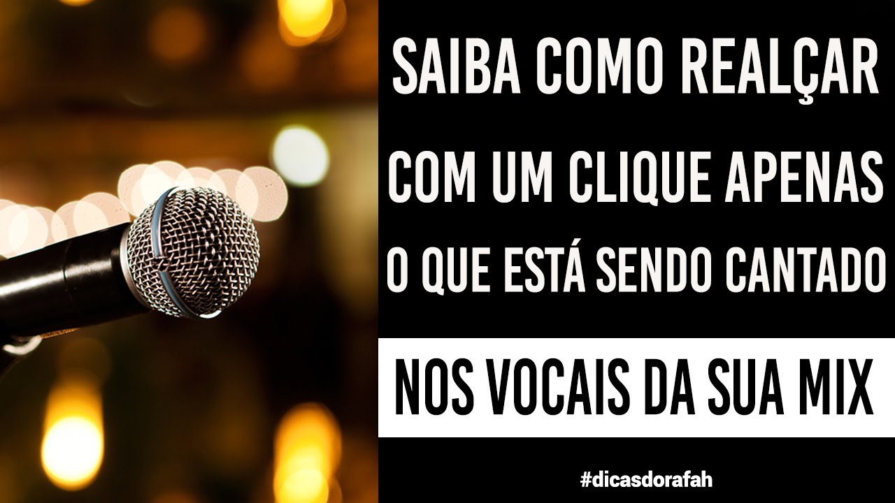 DEFINIÇÃO DA LETRA CANTADA NA VOZ | #dicasdorafah - YouTube