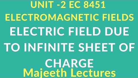 EC 8451-ELECTRIC FIELD DUE TO INFINITE SHEET OF CHARGE