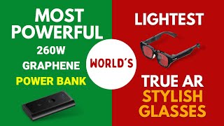 Latest Cool gadget lightest AR Glasses on a different level, most Powerful Graphene Power bank