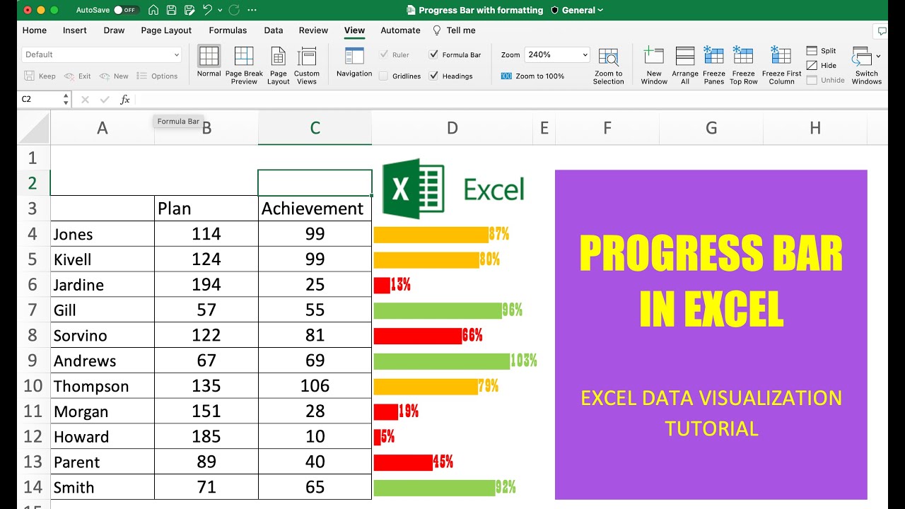How to Create Stunning Progress Bars in Excel Excel Data