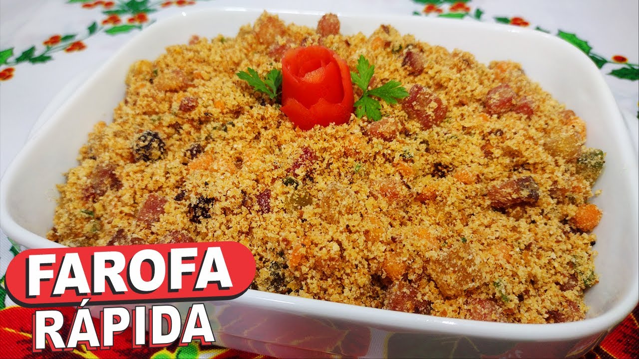 Crocante, amanteigada e deliciosa. Você precisa testar essa farofa de