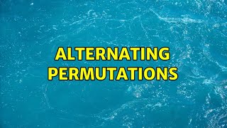 Alternating permutations