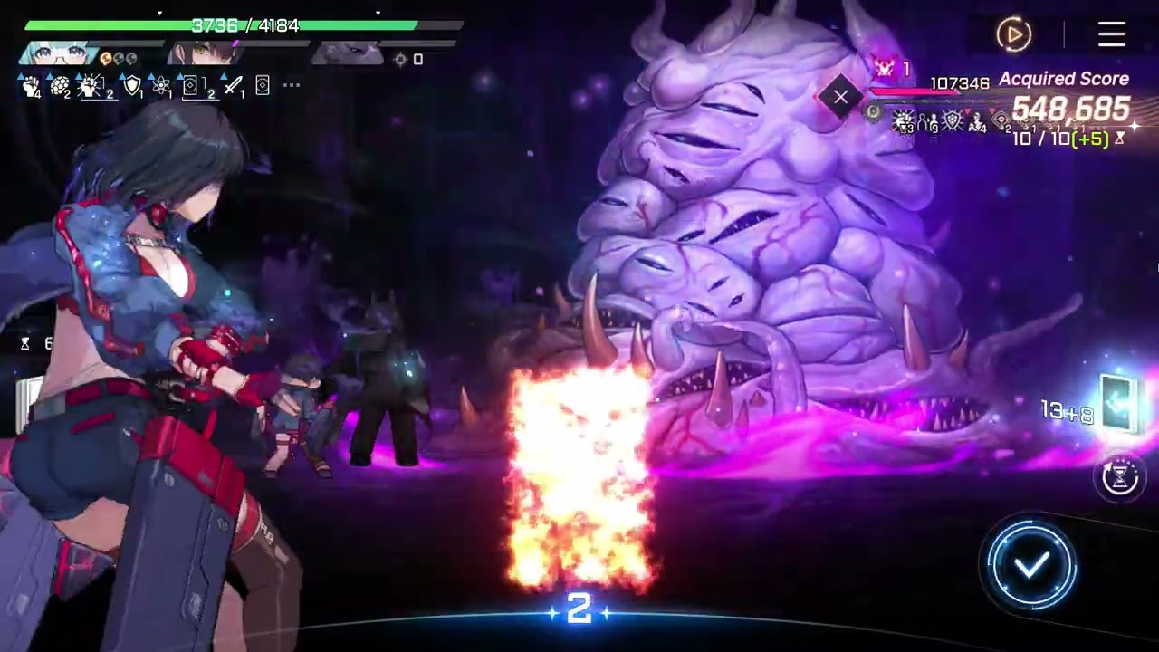 Chaos Zero Nightmare : Hugo 800k on The great rift boss with Tressa in AUTO BATTLE