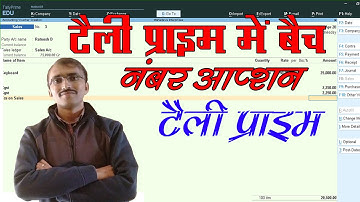 How to activate and apply Batch number in Tally prime in Hindi and English