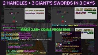 2 HANDLES + 3 GIANT SWORDS IN 3 DAYS (Hypixel SkyBlock)