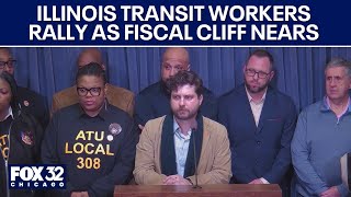 Illinois transit workers rally as fiscal cliff nears