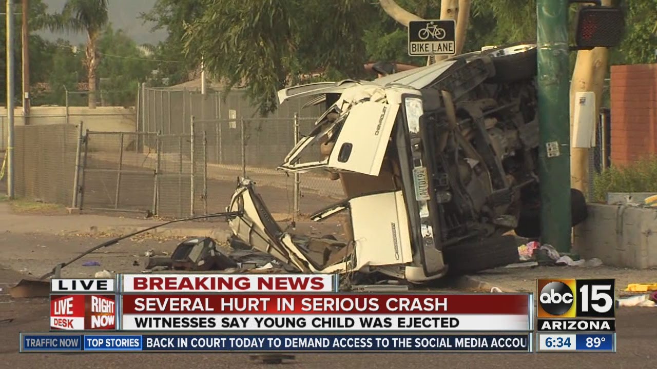 Three-year-old injured in West Phoenix crash - YouTube