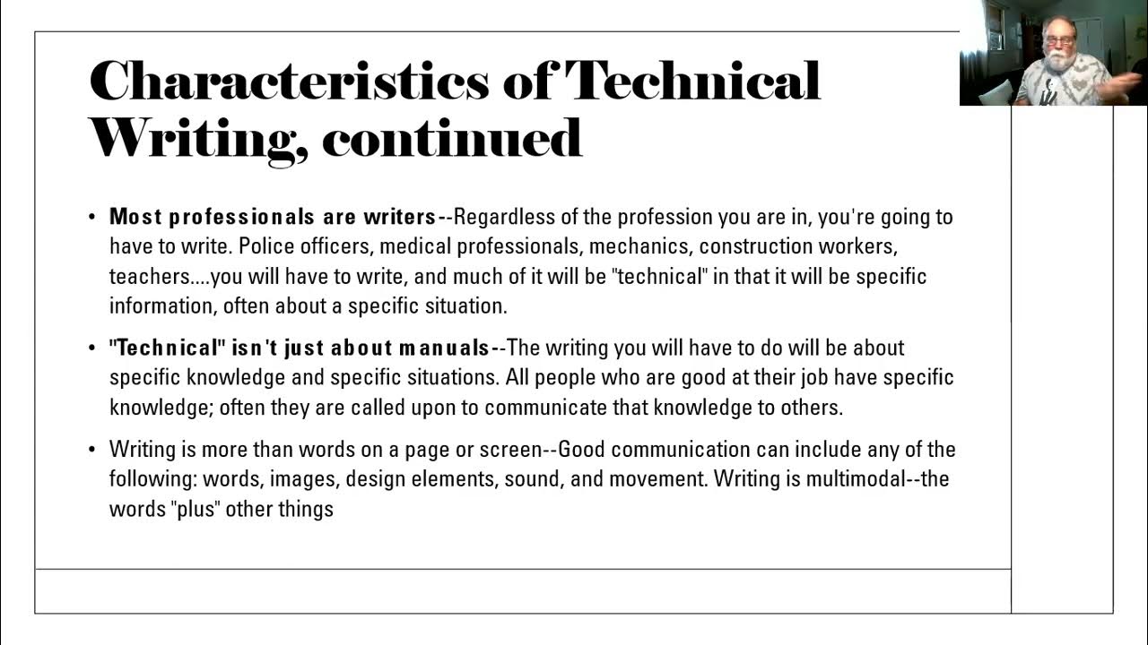 Characteristics of Technical Writing YouTube