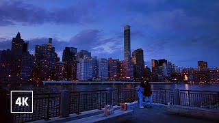 NEW YORK CITY Roosevelt Island Night Walk ✨ Best view of MANHATTAN in all of NYC