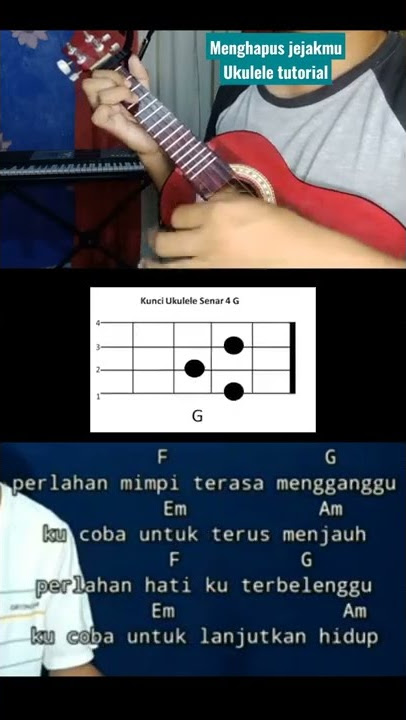 Menghapus jejak mu - Noah || Ukulele tutorial (part1) #videoshorts #ukulele #menghapusjejakmu #noah