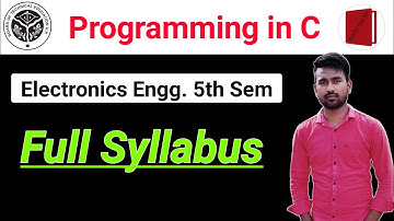 Syllabus Of Programming in C | Bteup Programming Using C New Syllabus |Electronics Engg 5th Syllabus